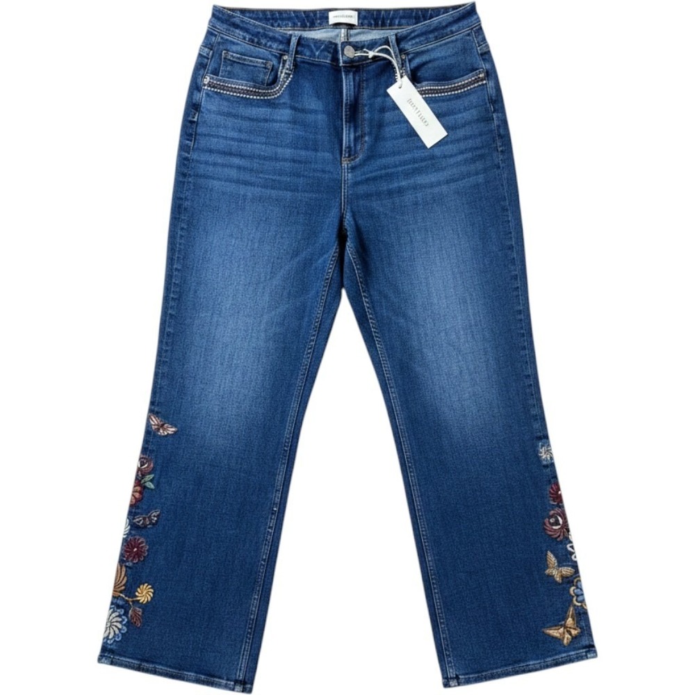 Driftwood Stella embroidered denim jeans premium boho denim floral 18 butterfly